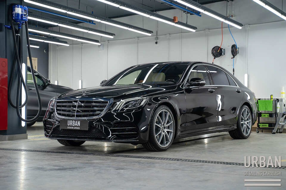 Mercedes S-Class в студии Urban после подготовки к защитной оклейке